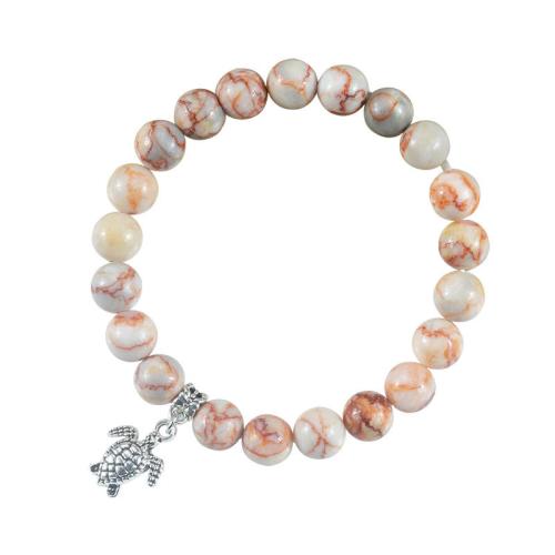 Gemstone Bracelet with Zinc Alloy handmade Unisex Length Approx 7.08-11.8 Inch Sold By PC