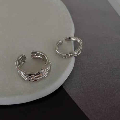 Zinklegierung Fingerring , Modeschmuck & verschiedene Stile für Wahl & für Frau, Silberfarbe, Inner diameter 1.7cm, verkauft von PC