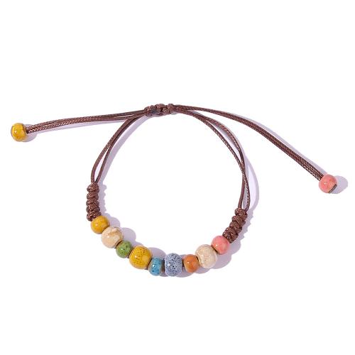 Pulsera de Porcelana, hecho a mano, Ajustable & Joyería & para mujer, multicolor, longitud aproximado 9-23 cm, Vendido por UD