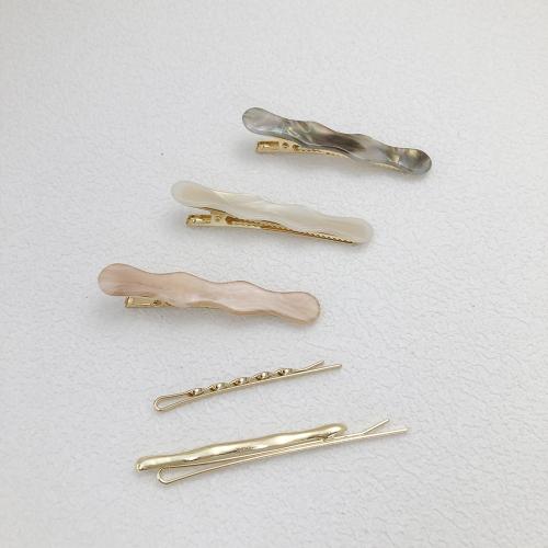 Mixed Hair Accessories Zinc Alloy with Resin three pieces & for woman 68mm Sold By Set