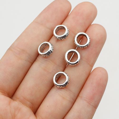 Zink Alloy Länka ring, Donut, silver pläterad, DIY, nickel, bly och kadmium gratis, 9.50x4mm, Hål:Ca 6mm, Ca 200PC/Bag, Säljs av Bag