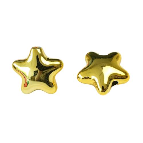 Plated Acrylic Beads Star UV plating DIY Approx 3.5mm Approx Sold By Bag