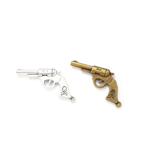 Zinc Alloy Gun Pendants plated DIY nickel lead & cadmium free Approx Sold By Bag