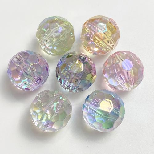 Plated Acrylic Beads UV plating DIY & faceted Approx Sold By Bag