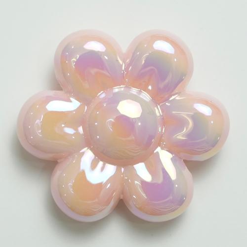 Plated Acrylic Beads Flower UV plating DIY Approx 2mm Approx Sold By Bag