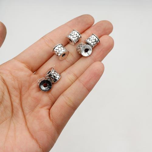 Zinc Alloy Spacer Beads Column silver color plated DIY nickel lead & cadmium free Approx 3mm Approx Sold By Bag