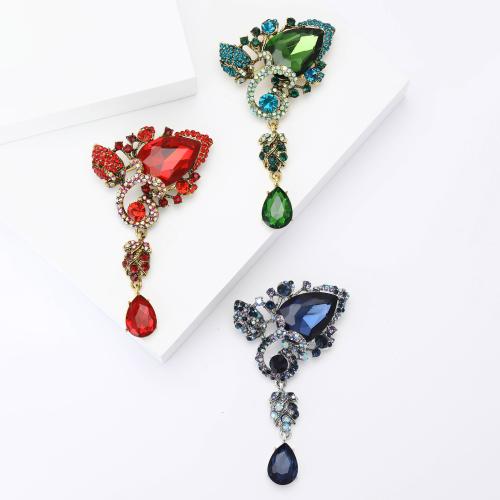 Zinc Alloy Brooches plated for woman & with rhinestone nickel lead & cadmium free Sold By PC