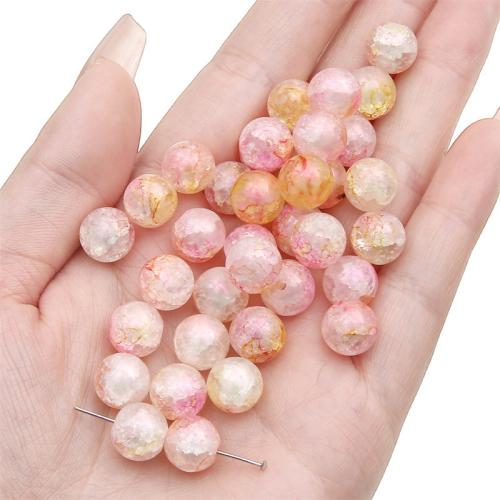 Fashion Glass Beads Round DIY 10mm Approx 1mm Sold By Bag