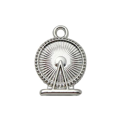 Zinc Alloy Pendants plated DIY platinum color Sold By PC