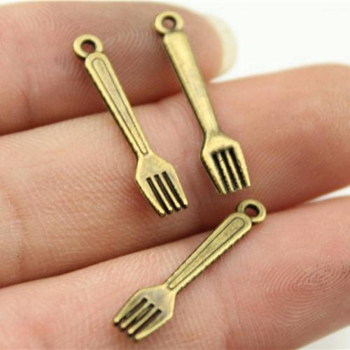 Zinc Alloy Tool Pendler, Bordservice, forgyldt, du kan DIY, flere farver til valg, 24mm, Solgt af PC