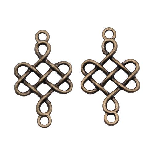 Cink Alloy priključak, Kineska Knot, pozlaćen, možete DIY & 1/1 petlje, više boja za izbor, 31x18mm, Prodano By PC