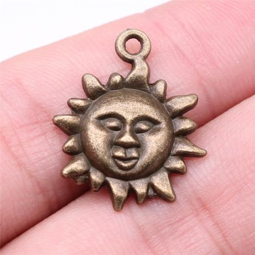 Zinc Alloy Pendants Sun plated DIY Sold By PC