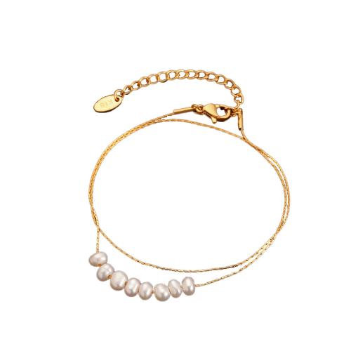 metal collar, con Perlas cultivadas de agua dulce, con 1.8inch extender cadena, chapado en color dorado, Joyería & para mujer, longitud aproximado 14.2 Inch, Vendido por UD