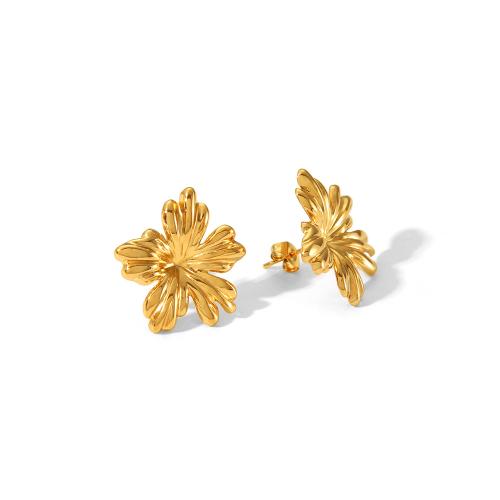 Roestvrij staal Stud Earrings, 304 roestvrij staal, mode sieraden & voor vrouw, meer kleuren voor de keuze, 23x22mm, Verkocht door pair