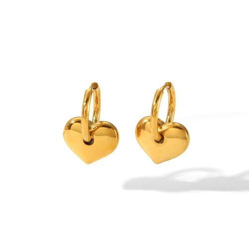 Stainless Steel Lever Terug Earring, 304 roestvrij staal, mode sieraden & voor vrouw, gouden, 21x15mm, Verkocht door pair