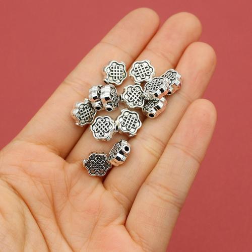 Zinc Alloy Spacer Beads Chinese Knot silver color plated DIY nickel lead & cadmium free Approx 1.5mm Approx Sold By Bag