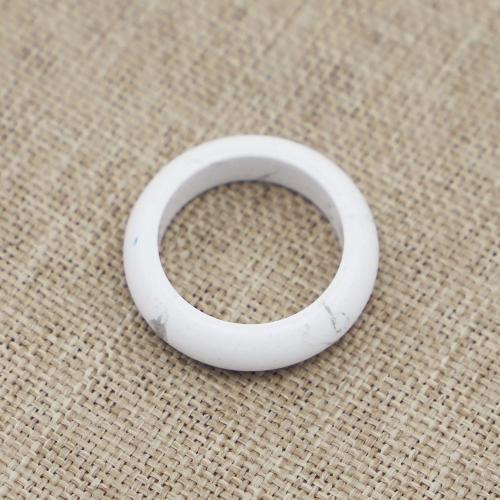 Anel de dedo turquesa, Magnesita, Rosca, joias de moda & tamanho diferente para a escolha & para mulher, branco, 6mm, vendido por PC