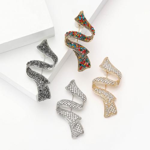 Zinc Alloy Brooches plated for woman & with rhinestone nickel lead & cadmium free Sold By PC