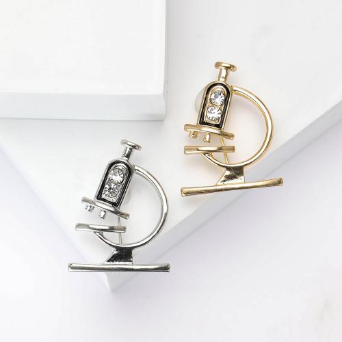 Zinc Alloy Brooches plated for woman & enamel & with rhinestone nickel lead & cadmium free Sold By PC