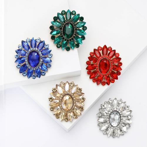 Zinc Alloy Brooches plated for woman & with rhinestone nickel lead & cadmium free Sold By PC