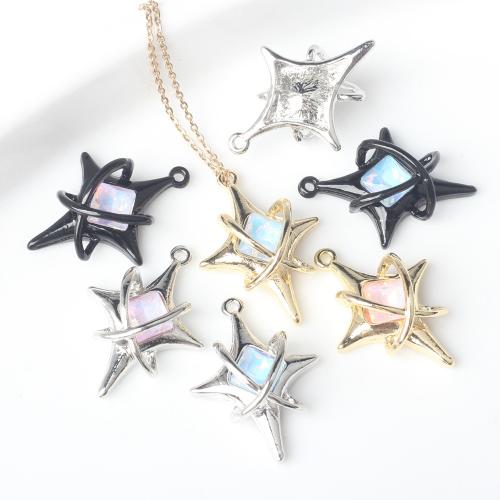 Zinc Alloy Pendants plated DIY & micro pave cubic zirconia nickel lead & cadmium free Sold By Bag