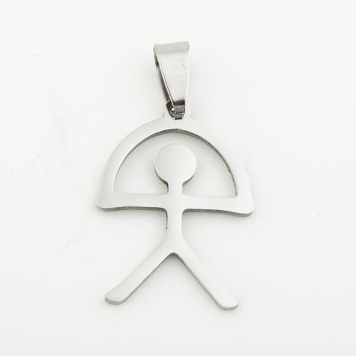 Stainless Steel Pendants 304 Stainless Steel silver color plated DIY silver color Approx 4mm Sold By Bag