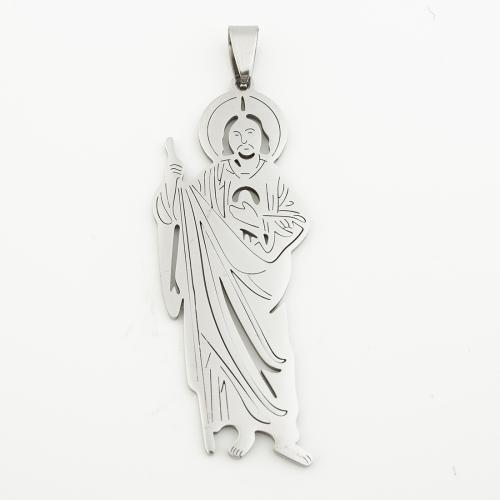 Stainless Steel Pendants 304 Stainless Steel silver color plated DIY silver color Approx 4mm Sold By PC