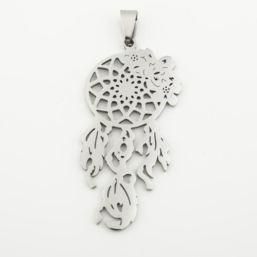 Stainless Steel Pendants 304 Stainless Steel silver color plated DIY silver color Approx 4mm Sold By PC