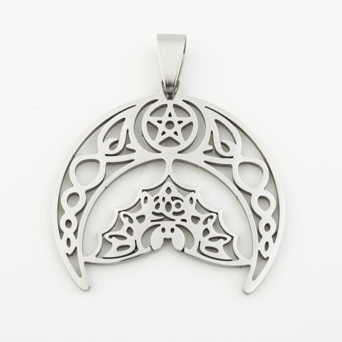 Stainless Steel Pendants 304 Stainless Steel silver color plated DIY silver color Approx 4mm Sold By Bag