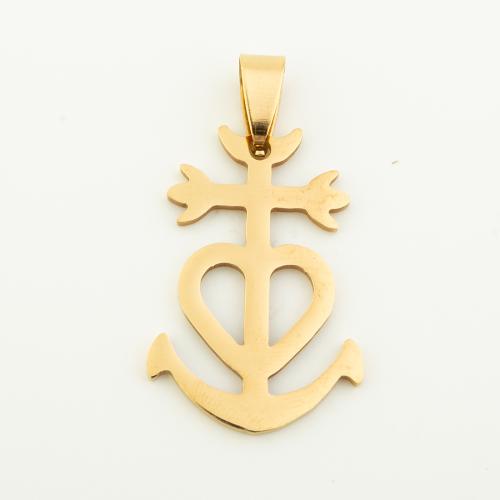 Stainless Steel Pendants 304 Stainless Steel gold color plated DIY golden Approx 4mm Sold By Bag