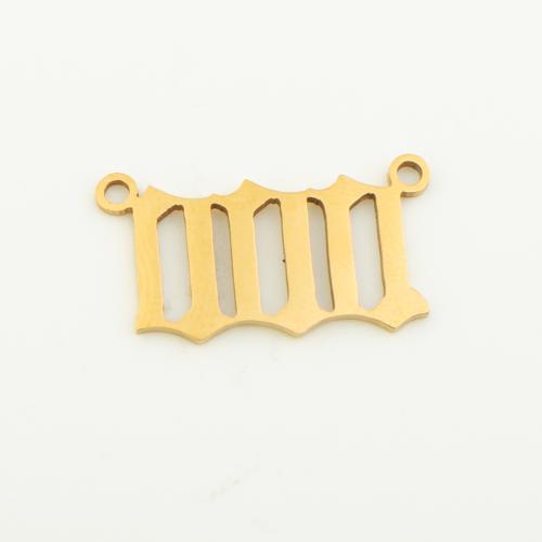 Stainless Steel Connector 304 Stainless Steel gold color plated DIY golden Approx 1mm Sold By Bag