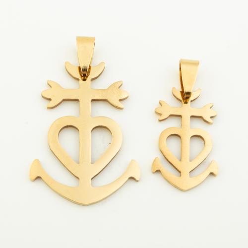 Stainless Steel Pendants 304 Stainless Steel gold color plated DIY golden Approx 4mm Sold By Bag