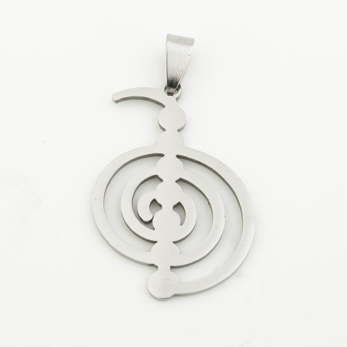 Stainless Steel Pendants 304 Stainless Steel silver color plated DIY silver color Approx 4mm Sold By Bag