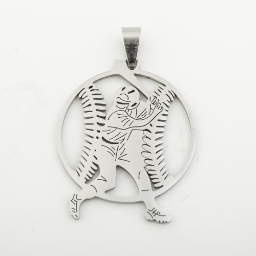 Stainless Steel Pendants 304 Stainless Steel silver color plated DIY silver color Approx 4mm Sold By Bag