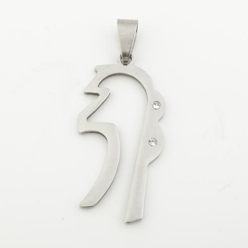 Stainless Steel Pendants 304 Stainless Steel silver color plated DIY silver color Approx 4mm Sold By Bag