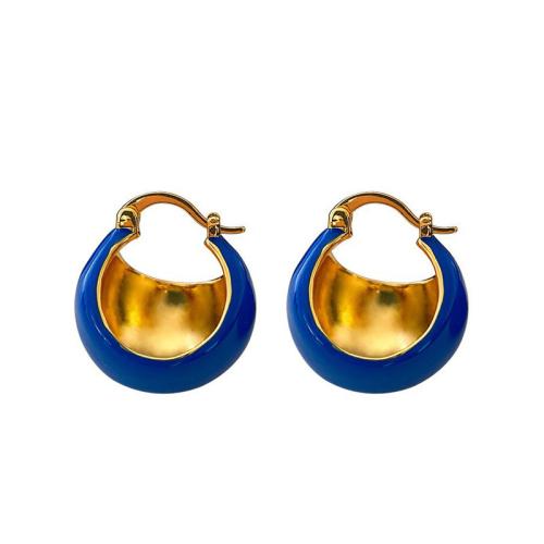 Brass Lever Back Earring Geometrical Pattern plated for woman & enamel Sold By Pair