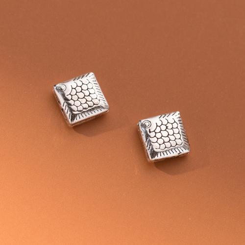 Spacer perle Nakit, 925 Sterling Silver, možete DIY, 8x7.50x3.50mm, Rupa:Približno 1.1mm, Prodano By PC