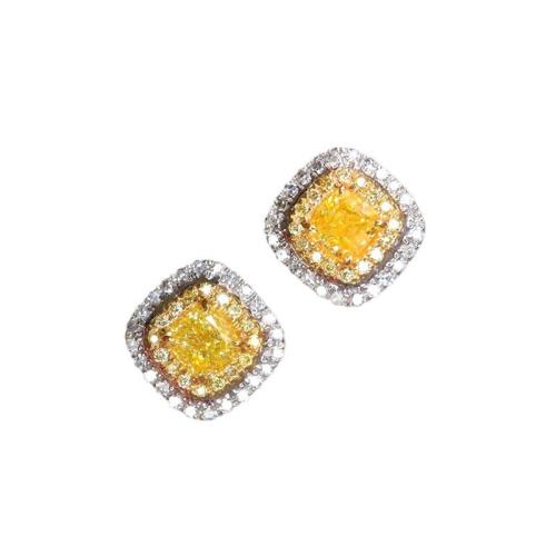 Boucles d'oreilles en laiton zircon cubique pavent, bijoux de mode & pavé de micro zircon & pour femme, 13mm, Vendu par paire