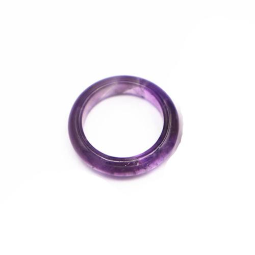 Natuurlijke Quartz vinger Ring, Amethist, Donut, uniseks & verschillende grootte voor keus, purper, 6mm, Verkocht door PC