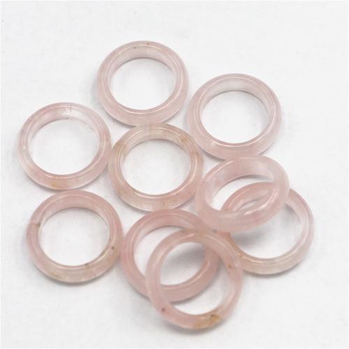 Natural Bague Quartz, quartz rose, beignet, unisexe & normes différentes pour le choix, rose, 6mm, Vendu par PC