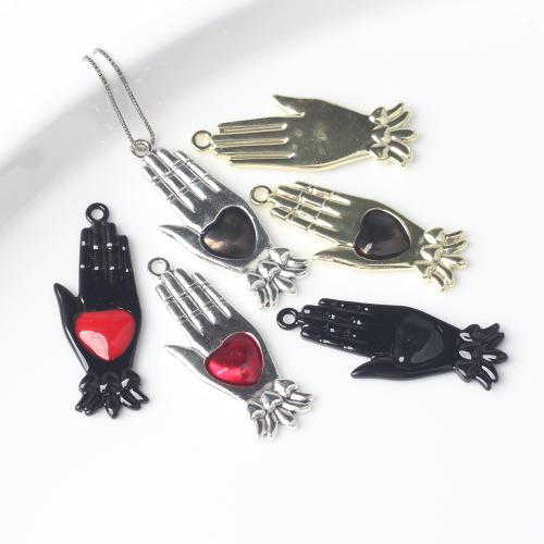 Resin Zinc Alloy Pendants with Resin Hand plated DIY nickel lead & cadmium free Sold By Bag