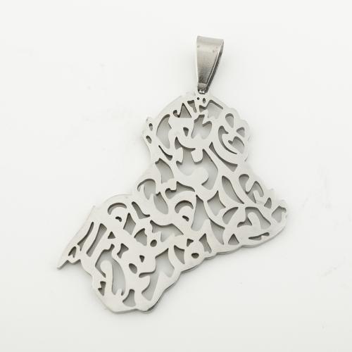 Stainless Steel Pendants 304 Stainless Steel silver color plated DIY silver color Approx 4mm Sold By Bag