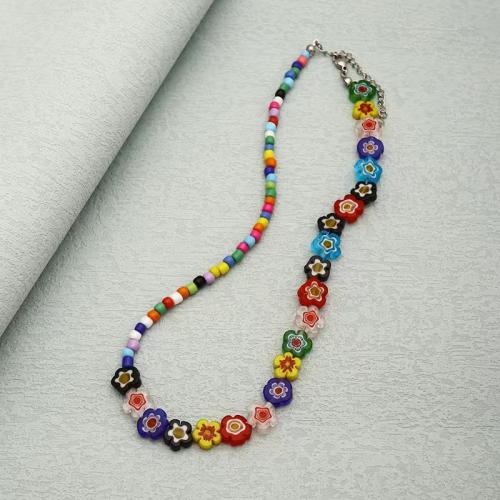 Lampwork Jewelry Sets Zinc Alloy with Lampwork handmade & for woman multi-colored Sold By PC