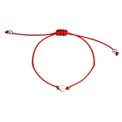 Bracelet en alliage de zinc, avec corde de cire, Placage, unisexe & styles différents pour le choix, noir et rouge, Longueur Environ 18-28 cm, Vendu par PC