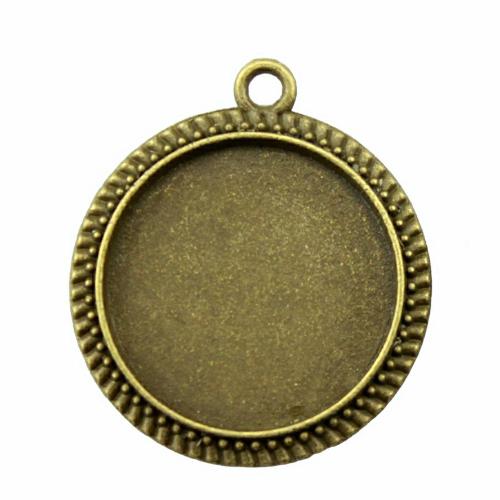 Zinc Alloy Pendant Cabochon Setting plated DIY Sold By PC