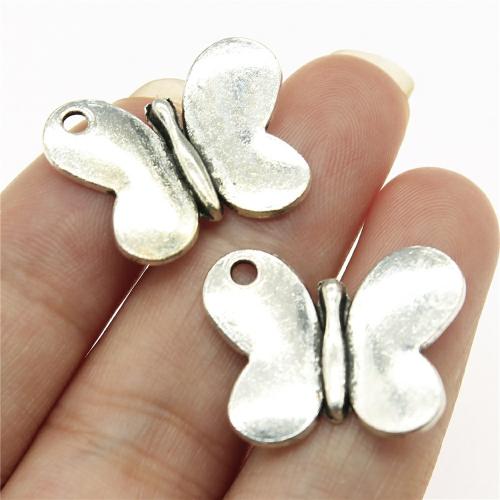 Zinc Alloy Animal Pendants Butterfly antique silver color plated DIY Sold By PC