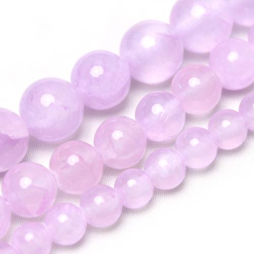 Natural Chalcedony Bead Purple Chalcedony Round polished DIY Sold By Strand