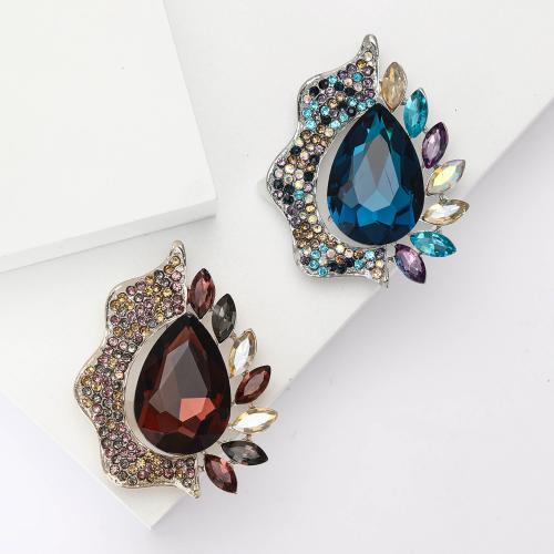 Zinc Alloy Brooches plated for woman & with rhinestone nickel lead & cadmium free Sold By PC