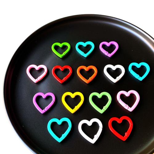 Zinc Alloy Lobster Clasp, Heart, DIY, more colors for choice, 25mm, 100PCs/Bag, Sold By Bag