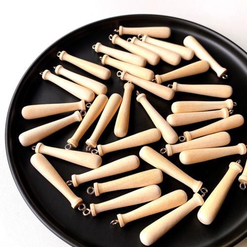 Wood Pendants Baseball Bat DIY 53mm Sold By Bag